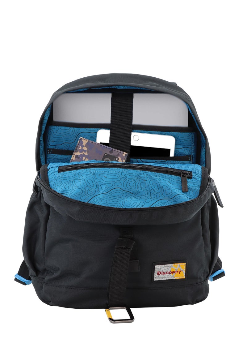 Discovery ICON Backpack 16.2L Black, Durable Lightweight Multi Compartment Travel Bag, Padded Laptop/Tablet Pocket RFID, Adjustable Strap With Luggage Fix Strap, Men Women School Outdoor - pzsku/Z47961DB24652D396D846Z/45/_/1722003471/7d2f2c4a-082c-4dc5-8723-7d04137b540d