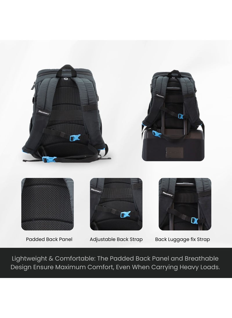 Discovery ICON Backpack 16.2L Black, Durable Lightweight Multi Compartment Travel Bag, Padded Laptop/Tablet Pocket RFID, Adjustable Strap With Luggage Fix Strap, Men Women School Outdoor - pzsku/Z47961DB24652D396D846Z/45/_/1740472542/43662f01-73b6-4252-b0d5-9ff0208a69da