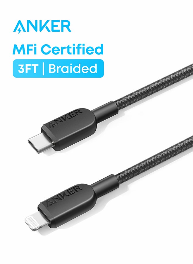 Anker USB C to Lightning Cable, 310 USB-C to Lightning Braided Cable(3ft, ), MFi Certified, Fast Charging Cable for iPhone 14/14 Plus/14 Pro/14 Pro Max/13/12/11/X Series(Charger Not Included) - Image 1