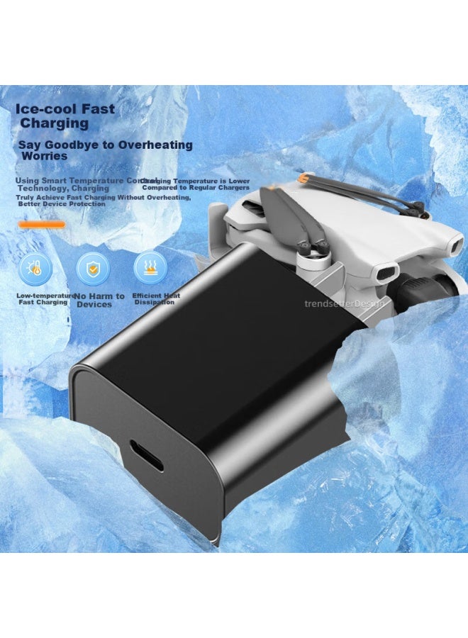 Fashionable Style 30w Fast Charging Charger Head For Dji Drones Osmo Action3/mini3 Mini Se/mavic3/mini 2 Dual Type-c Charging Cable Set - Image 3