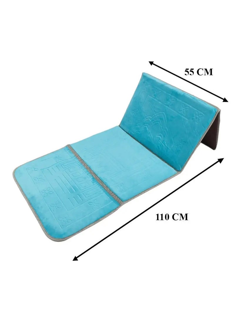 مناسك سجادة صلاة مع مسند ظهر قابل للطي - Image 2