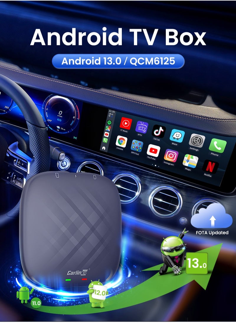 Carlinkit - CarPlay AI Box Android 13 4+64GB/8+128GB TV Wireless CarPlay And Android Auto SDM6125 4G LTE Netflix YouTube Google Play IPTV FOTA - Image 1