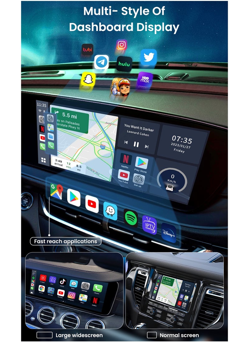 Carlinkit - CarPlay AI Box Android 13 4+64GB/8+128GB TV Wireless CarPlay And Android Auto SDM6125 4G LTE Netflix YouTube Google Play IPTV FOTA - Image 1