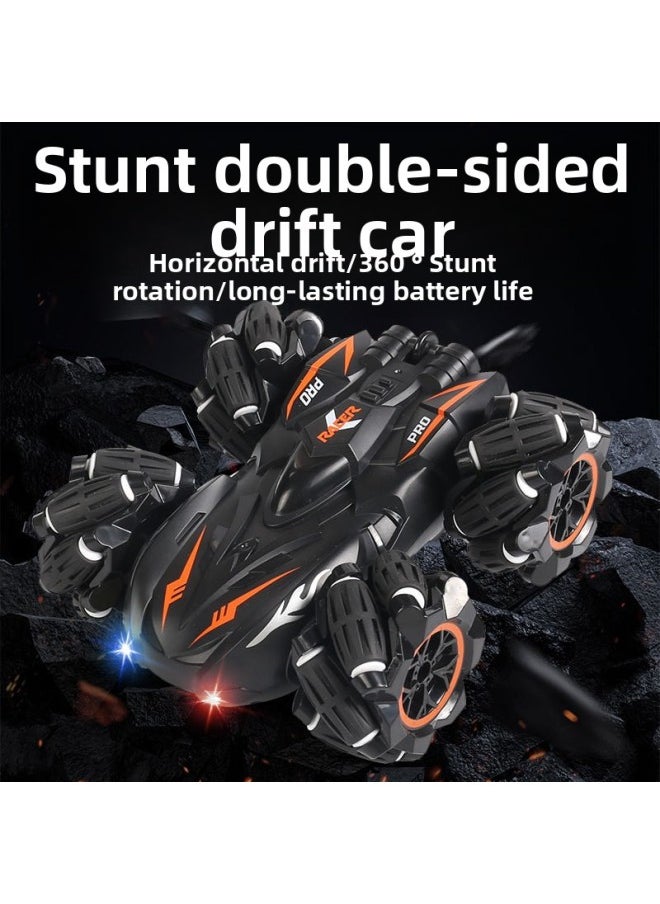 Generic - Gesture Induction Remote Control Four-wheel Drive Off-road Stunt Rotating Double-sided Drift Tumble Charging Electric Children's Boy Toy-Color:Large Double Spray Double-sided Car-light Music Marquee-red (handle Remote Control + Watch Remote Control) - Image 1