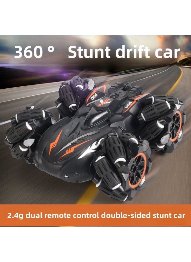 Generic - Gesture Induction Remote Control Four-wheel Drive Off-road Stunt Rotating Double-sided Drift Tumble Charging Electric Children's Boy Toy-Color:Large Double Spray Double-sided Car-light Music Marquee-red (handle Remote Control + Watch Remote Control) - Image 1