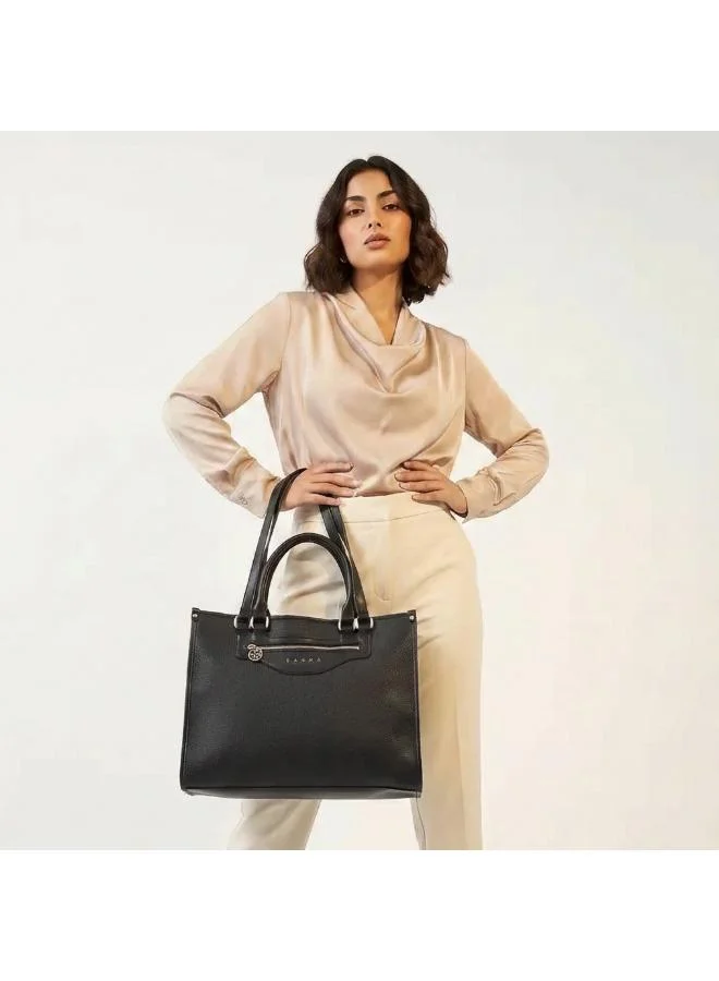 Sasha Sasha Textured Tote bag with Zip Closure