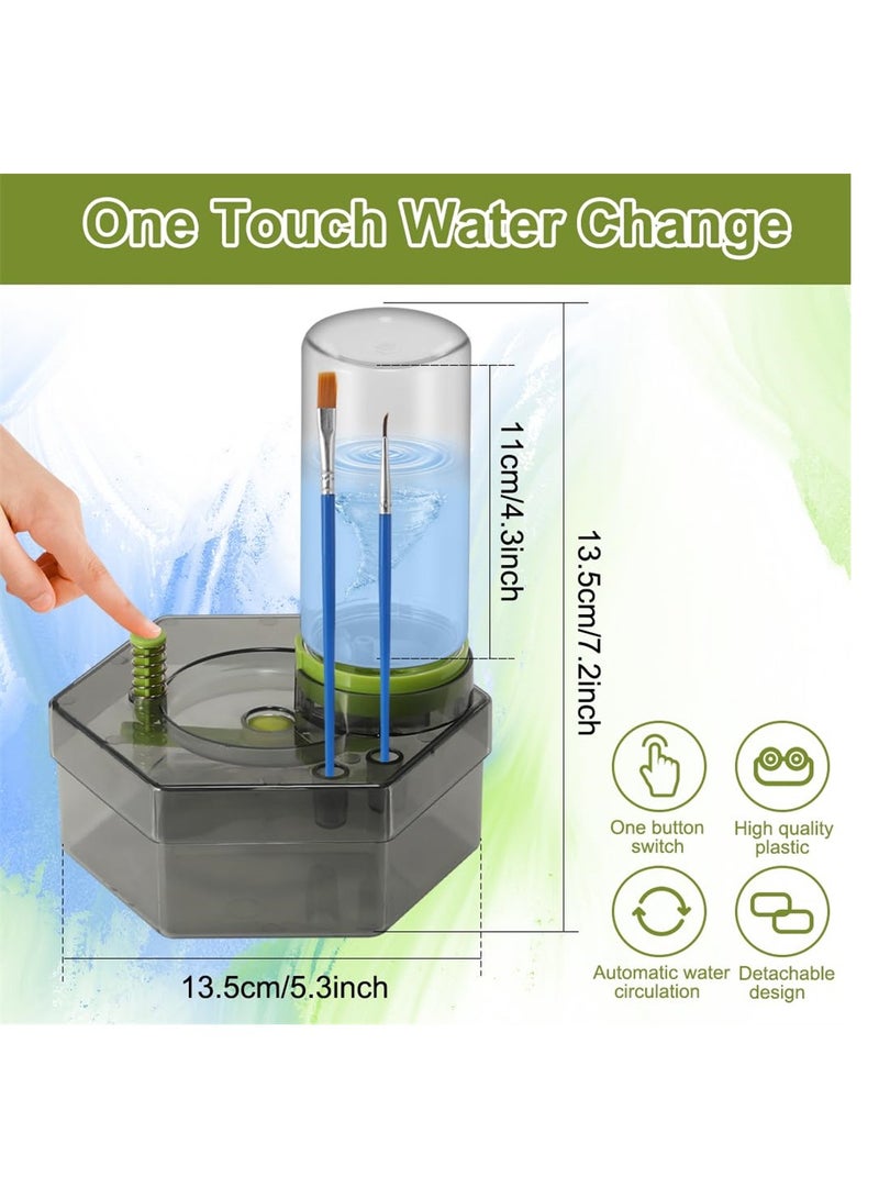 KASTWAVE Paint Brush Cleaner, Multifunctional Brush Rinser, Strengthen Water Recycling Brush Rinser, Brush Cleaner Tool for Acrylic, Watercolor, and Water-Based Paints - Image 2