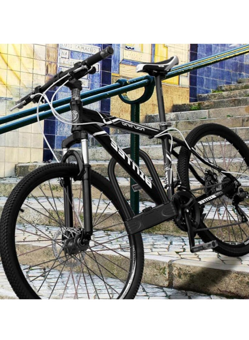 Bike U Lock Heavy Duty Anti Theft, 4 Digit Combination Password Bicycle Lock with U-Lock Shackle, U Bolt Bike Lock for E-Bike, Mountain Bike, Road Bike