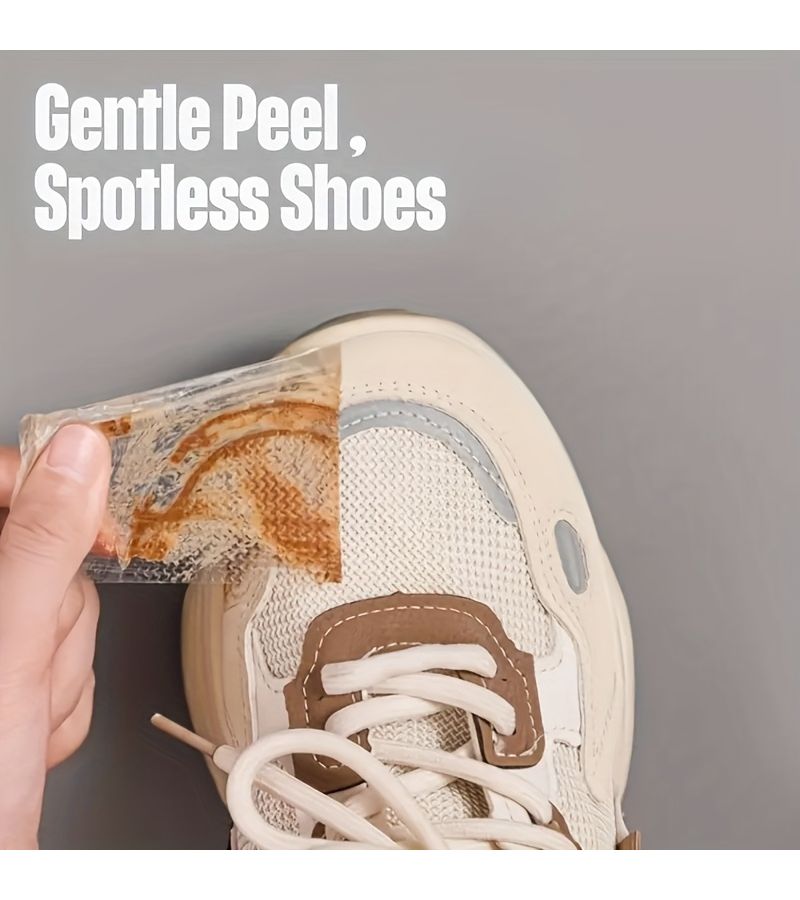 30 Heart Shaped Shoe Covers 30 Pieces Self Adhesive Transparent Rain Protection Easy to Apply Remove - Image 1