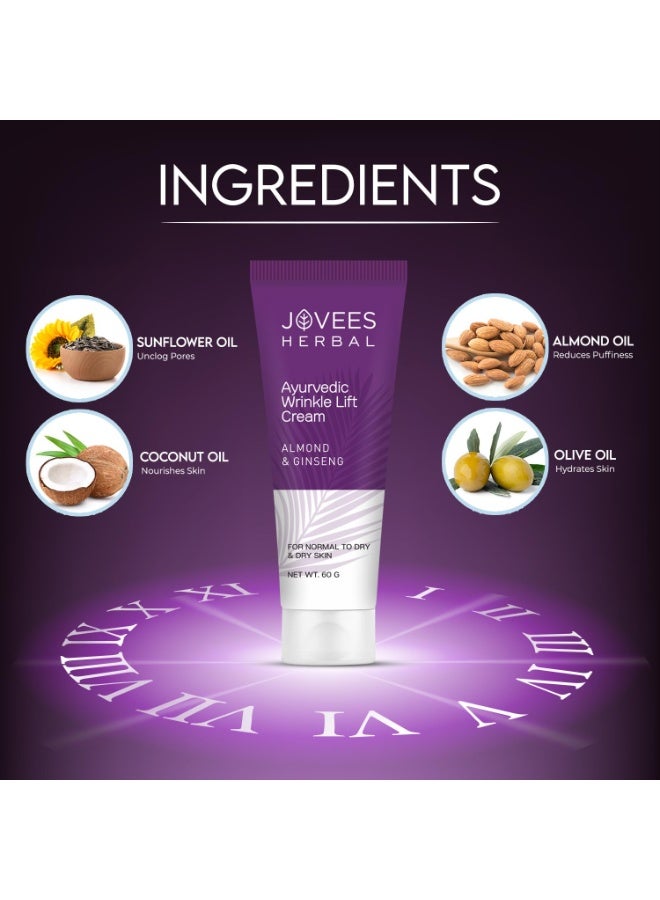 Jovees Herbal Almond & Ginseng Wrinkle Lift Face Cream | Anti-Wrinkle 60g - Image 3