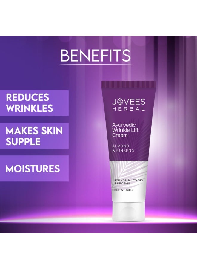 Jovees Herbal Almond & Ginseng Wrinkle Lift Face Cream | Anti-Wrinkle 60g - Image 4