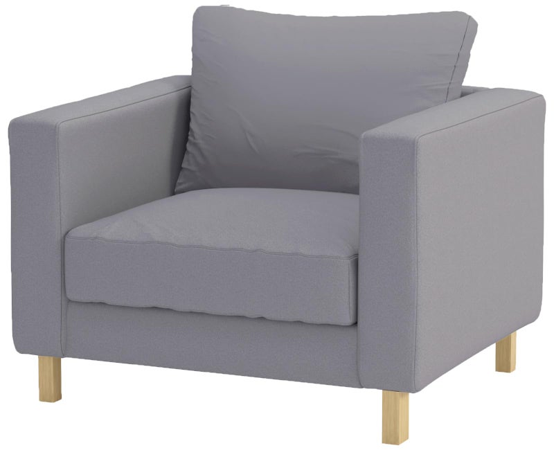 Chair Cover Replacement for IKEA Karlstad Armchair Dense Cotton Light Gray
