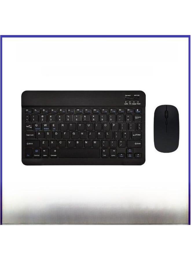 Bluetooth Keyboard Mouse Charging Set Silent Wireless For Ipad Huawei Tablet Mobile Phone Digital Computer Accessories-Color:10 Inch + Dual-mode Mouse-Product Type:Purple - Image 2