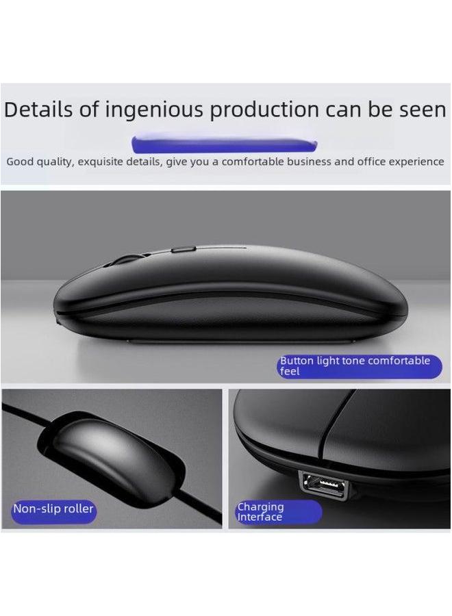 Bluetooth Keyboard Mouse Charging Set Silent Wireless For Ipad Huawei Tablet Mobile Phone Digital Computer Accessories-Color:10 Inch + Dual-mode Mouse-Product Type:Purple - Image 4