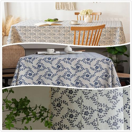 LOVOUS Linen Floral Fabric by The Yard - Upholstery Fabric by The Yard Sewing Quilting Fabric 62 Inch Width for Chairs Sofas Tablecloth Curtains Reupholstery DIY Projects - 1 Yard - Image 4
