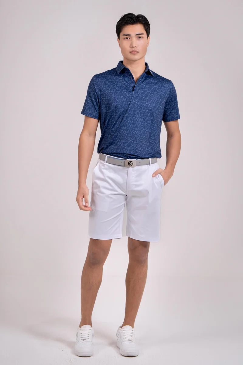 EGL EGL Men's Golf Shorts - White - Athletic Fit - Two Side Pockets With Back Pocket - Athletic Fit