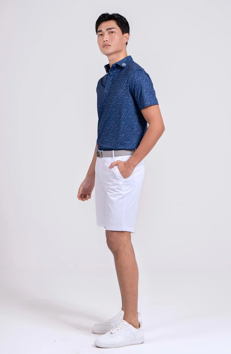 EGL EGL Men's Golf Shorts - White - Athletic Fit - Two Side Pockets With Back Pocket - Athletic Fit