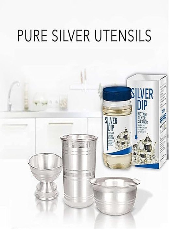 Care24 Silver Dip Cleaner Liquid - 600 ml | Instant Silver Cleaner & Tarnish Remover for Pooja Items, Utensils & Jewellery | Silver Shine Cleaning Liquid for Silverware & Ornaments (Pack of 2) - Image 5