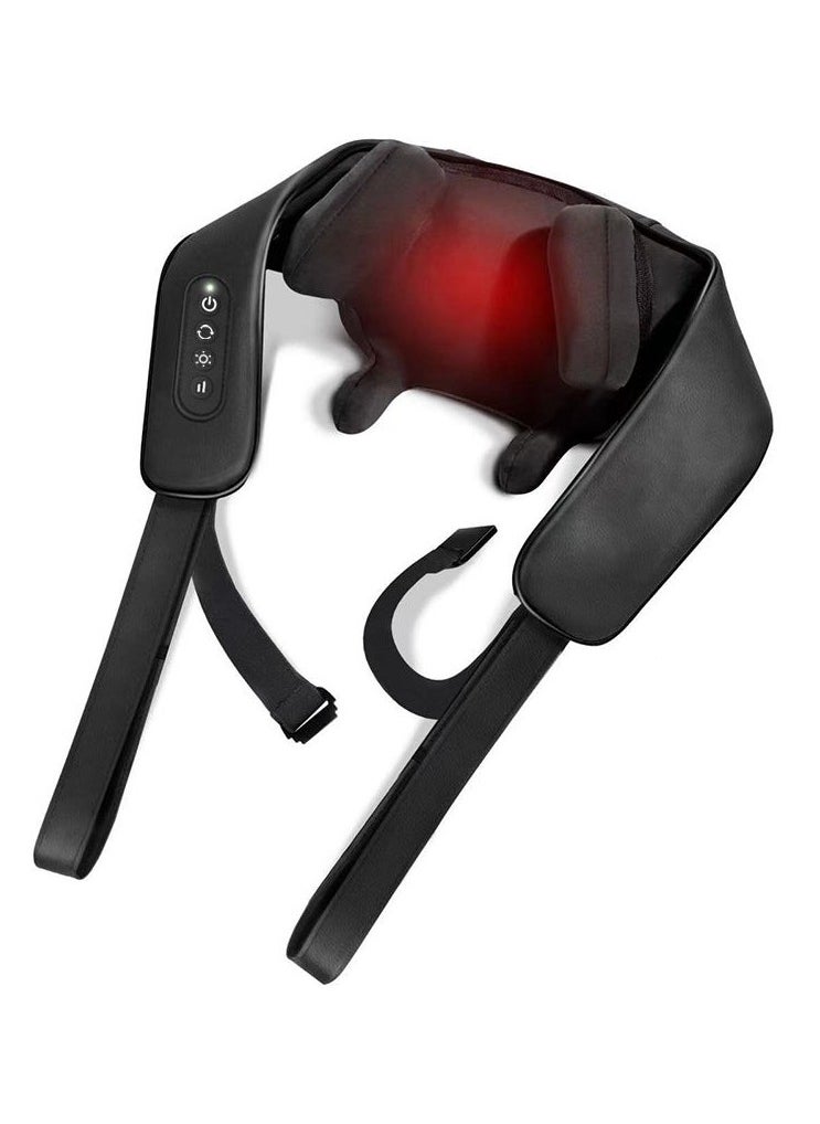 Halamine Back Neck and Shoulder Massager with Heat, Deep Tissue 3D Kneading Pressure Shiatsu Electric Massage for Muscle Pain Relief, Office Chair, Car & Home Use-Black  - Image 1