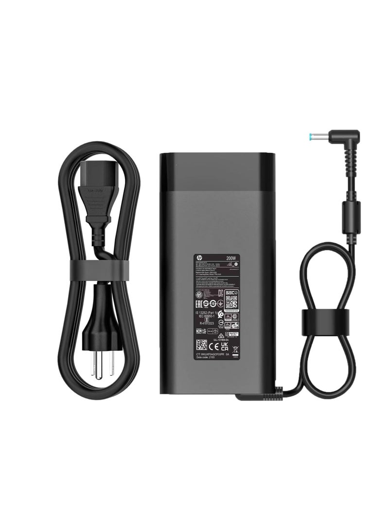200W 19.5V 10.3A  Charger Fit for HP ZBook-Pavilion-Gaming-Envy-Studio G3 G4 G5 G6 G7 15 15t 17 17t Series, TPN-LA21 L00895-003