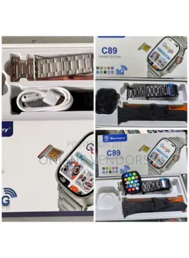 Smart Watch C89 – 5G Connectivity with 2 Straps