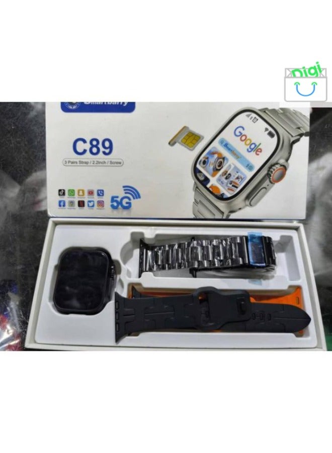 Smart Watch C89 – 5G Connectivity with 2 Straps