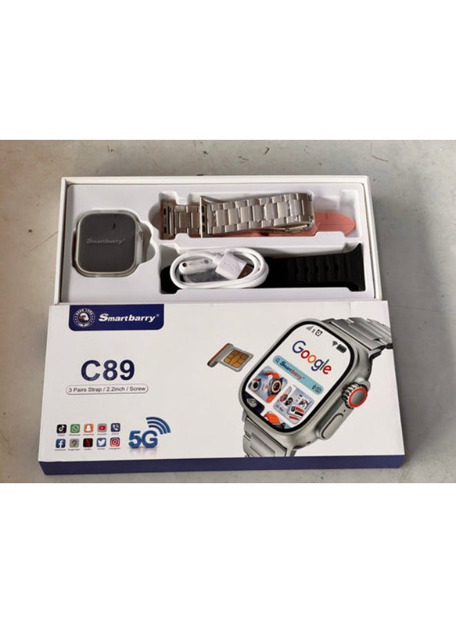 Smart Watch C89 – 5G Connectivity with 2 Straps