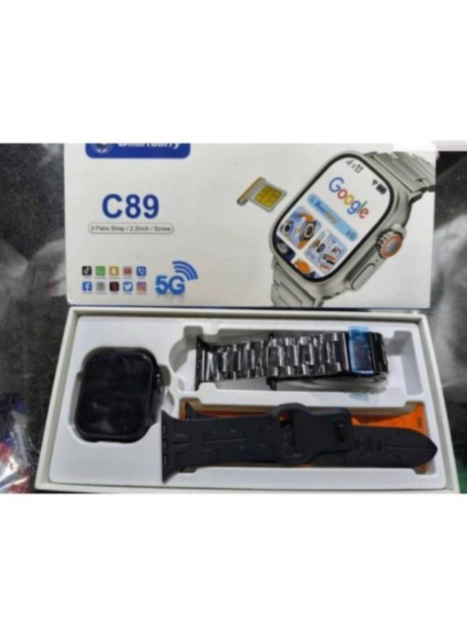 Smart Watch C89 – 5G Connectivity with 2 Straps