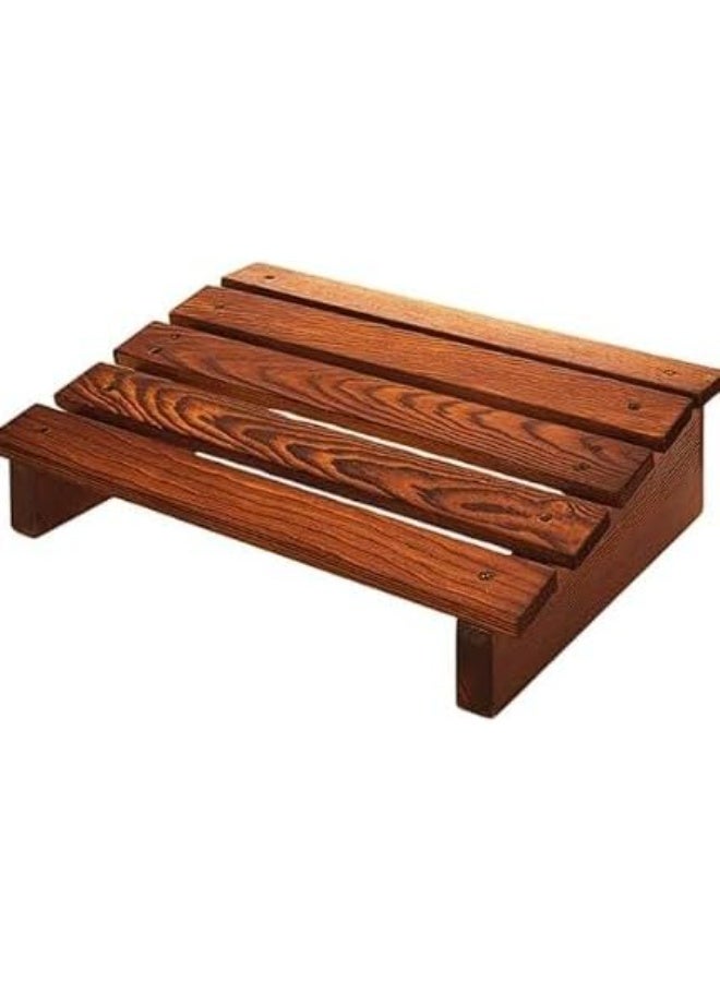 تراست مسند قدم مريح من خشب الصنوبر، مقعد مكتب تحت المكتب، 40 × 30 × 11 سم - Image 1