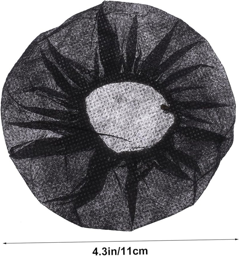 Disposable Non Woven Headset Covers Black 100 Pcs Breathable Sanitary Earphone Protectors - Image 3