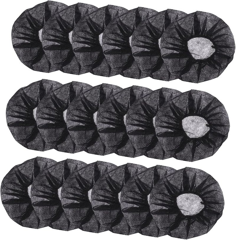 Disposable Non Woven Headset Covers Black 100 Pcs Breathable Sanitary Earphone Protectors - Image 2