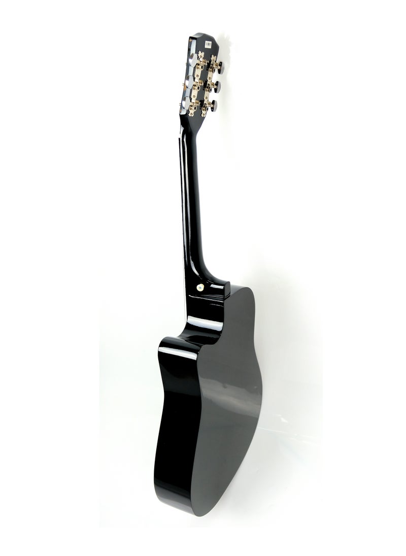 Mike Music - Mike Music 38-Inch Acoustic Guitar with Bag, Strings, Capo, Picks & Strap -Black - Image 1