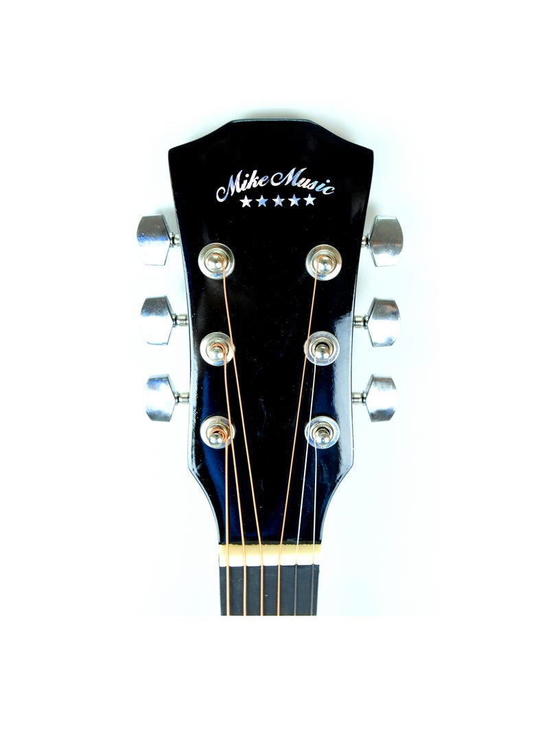 Mike Music - Mike Music 38-Inch Acoustic Guitar with Bag, Strings, Capo, Picks & Strap -Black - Image 1