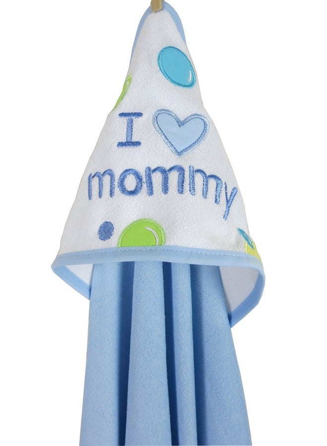 Luvable Friends Unisex Baby Hooded Towel, Blue Dad, One Size - Image 2