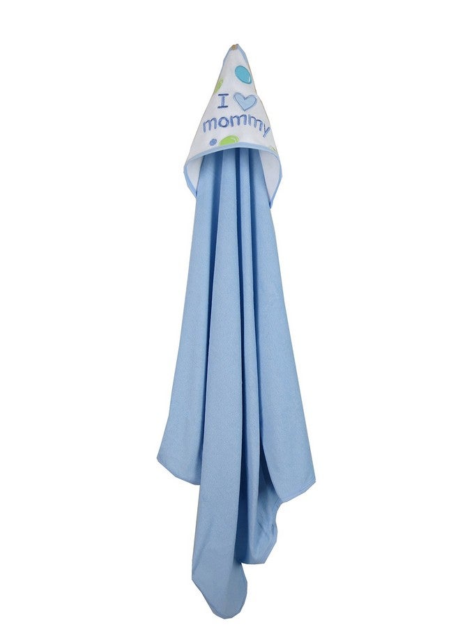 Luvable Friends Unisex Baby Hooded Towel, Blue Dad, One Size - Image 1