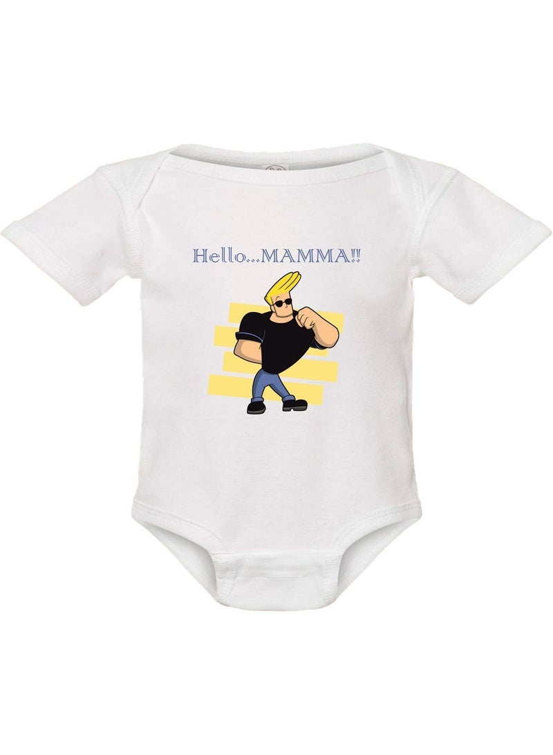 Pikkaboo Johnny Bravo Bodysuit Onesie, 6-12 months - Image 1