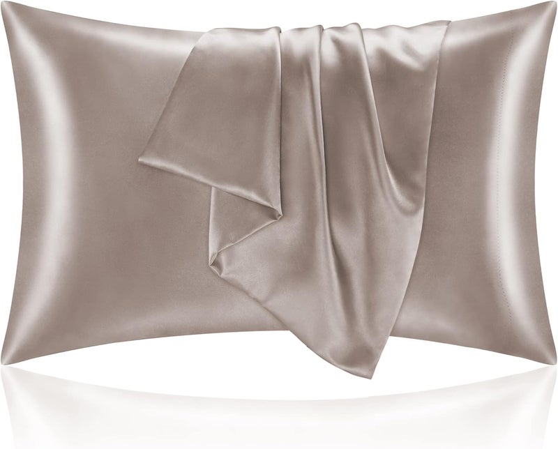 BEDELITE Satin Pillowcase for Hair and Skin, Super Soft and Cooling Similar to Silk Pillow Cases 2 Pack with Envelope Closure, Gift for Women Men(20"x40" King Size, Rose Taupe) - Image 1