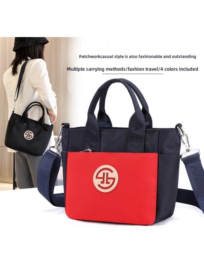 Jielang Shi Contrast Women's Bag 2020 OxFord Cloth Shoulder Diagonal Bag Casual Handbag Generation-Color:Dark Blue  - Image 2