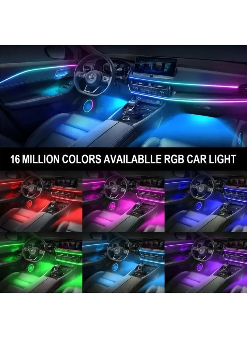 توبيز شريط إضاءة LED للسيارة من الأكريليك بلون حلم توبي، 10 في 1 مع تطبيق لاسلكي، مصابيح LED RGB، مجموعات إضاءة محيطة من الألياف البصرية، 16 مليون لون، وظيفة صوتية نشطة، أضواء نيون للسيارة - DREAM LIGHT 10in1 - Image 3