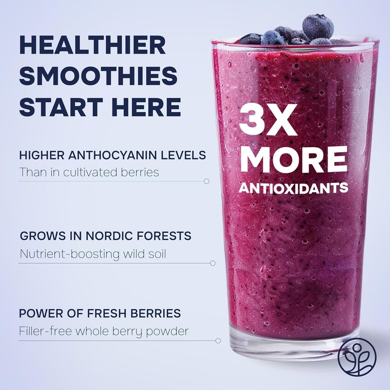 Jungle Powders Organic Wild Blueberry Powder - 5 Ounce Bag, USDA Certified, Antioxidant-Rich Freeze-Dried Blueberry Extract for Smoothies and Baking - Image 3