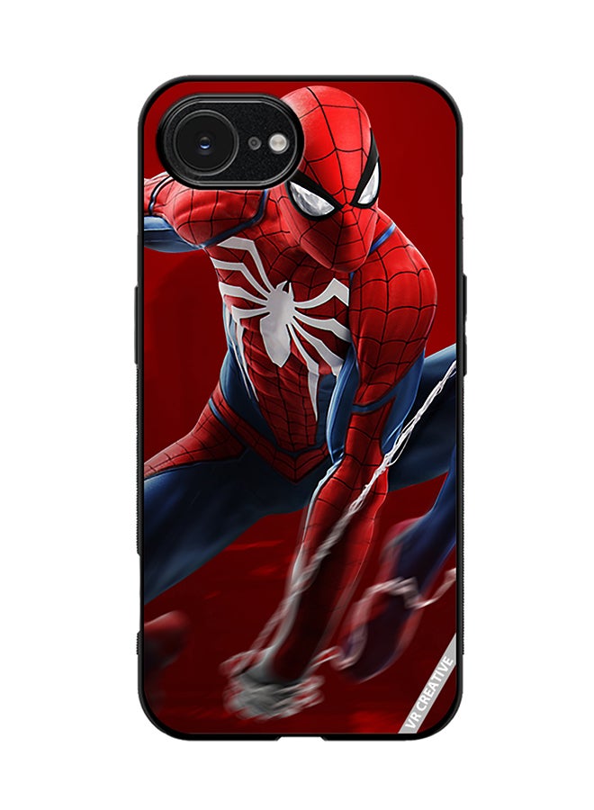 Protective Case Cover For Apple iPhone 16e Spiderman Design Multicolour