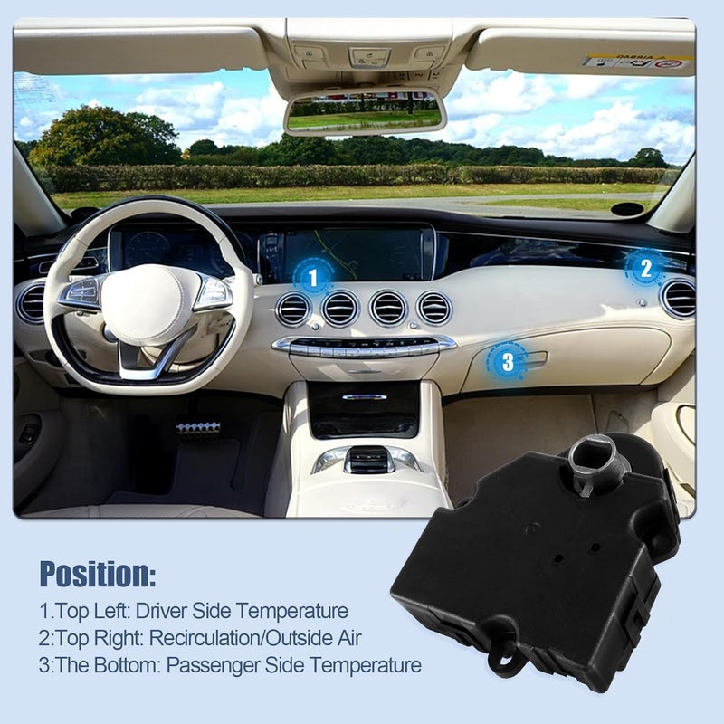 LCWRGS 604-140 HVAC Blend Door Actuator Replacement for Chevy Traverse 2009, 2010, 2011, 2012, 2013, GMC Acadia 2007-2013, Buick Enclave 2008-2013, Replace# 15-73989, 20826182, 1573989 - Image 4