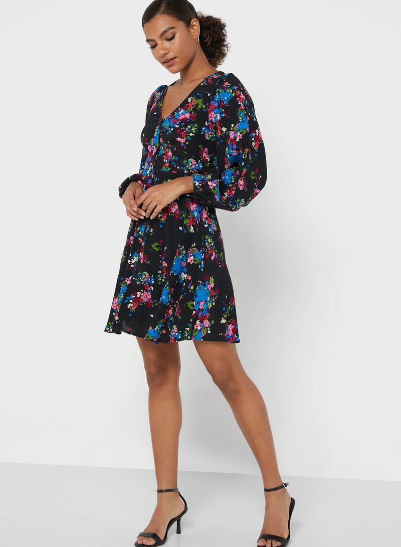 Oasis Floral Print Dress - Image 1