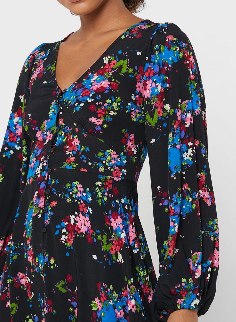 Oasis Floral Print Dress - Image 3