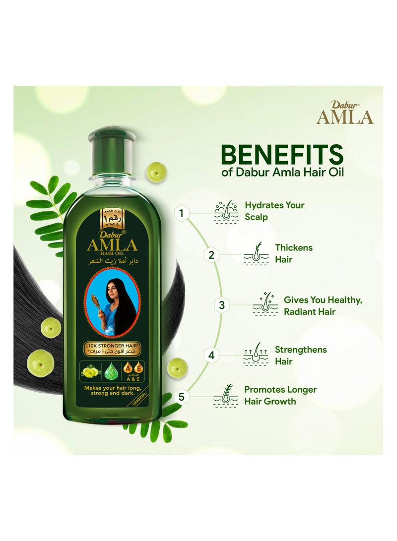 Dabur Amla Hair Oil (2 x 500ml Value Pack)| Enriched with Amla, Natural Oils & Vitamin C For Long, Strong, Dark & Beautiful Hair - Image 3