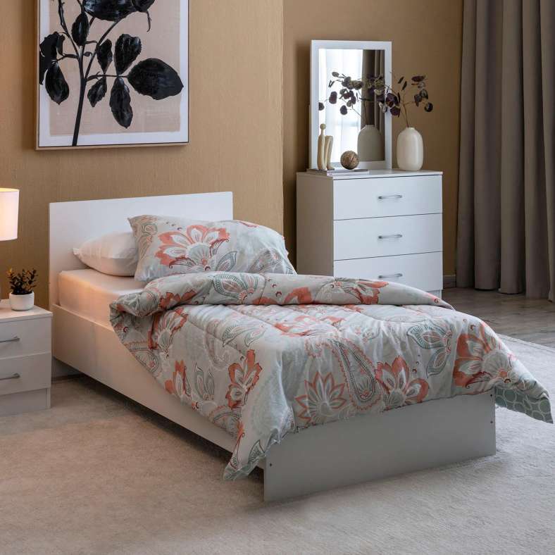 Pan Home ARLIN SINGLE BED 90X190 CM - WHITE - 012GVS0800015 - Image 2