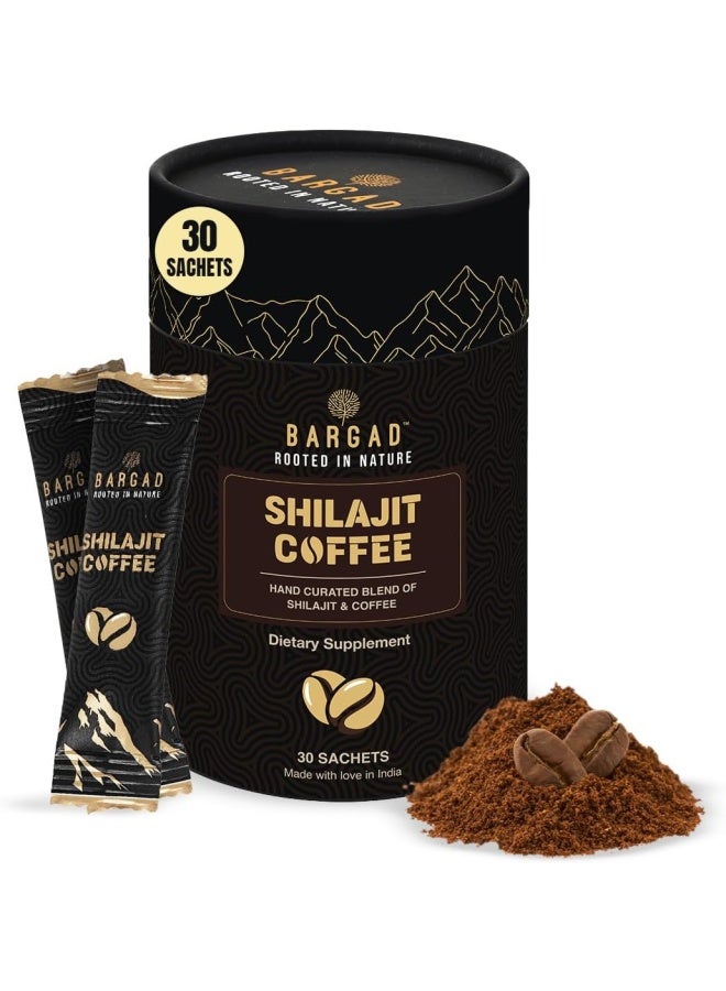 BARGAD Premium Shilajit Coffee – Infused With Pure Himalayan Shilajit For Energy, Focus & Stamina – Adaptogenic Coffee For Vitality & Wellness (30 Count) - Image 1