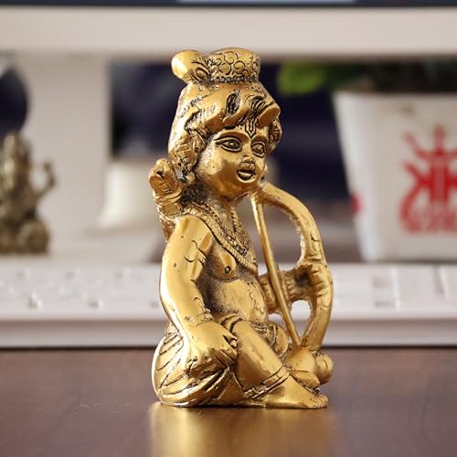 KridayKraft Metal Lord Shri Ramlala Statue for Pooja Room Mandir Temple Little Ram Murti Religious Idol for Home Office Décor Bal Ram Decorative Shopiece Figurines Sculpture for Gifting Purpose - Image 1