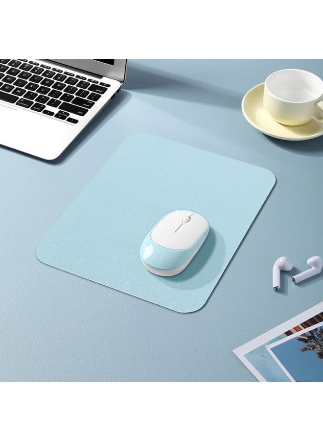 Biyoumei Mouse Pad Small Size, Home Office Gaming Portable Pad Pu Leather Pad For Laptop Desktop Computer Mouse Pad, Bgzd-rxm Sky Blue