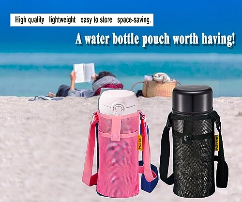 MZTUE 2Pcs Water Bottle Carrier with Strap Lightweight Portable Bag with Adjustable Shoulder Strap WaterBottle Holder for Hiking Walking Travel Cycling Gym - Image 3